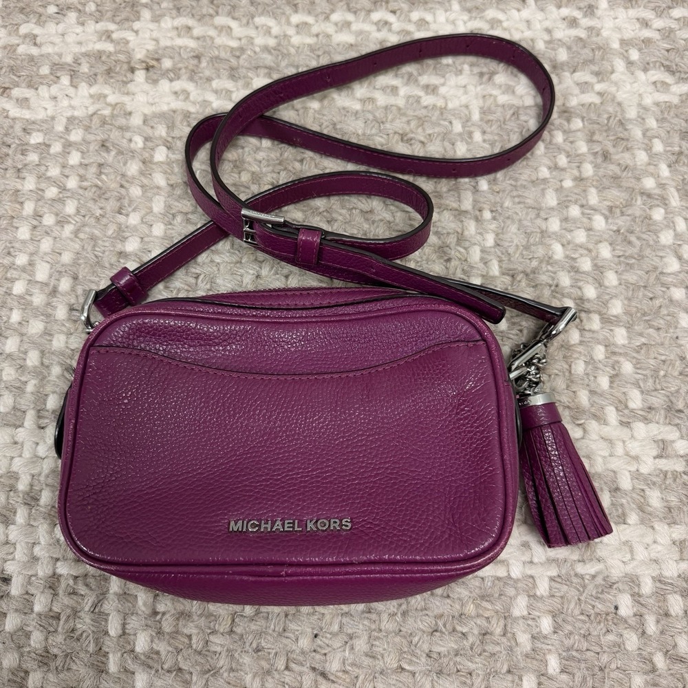 Michael Kors Pebbled Leather Convertible‎ Belt Bag Garnet Crossbody